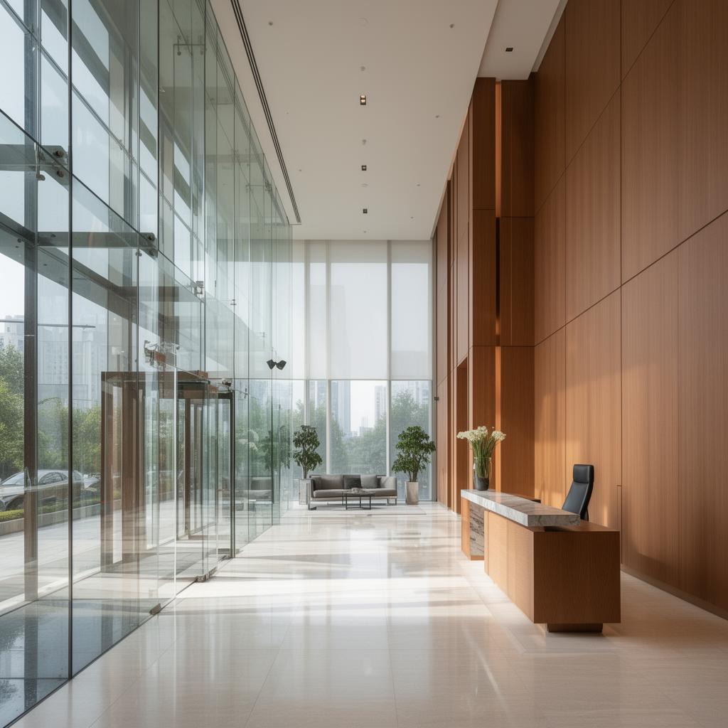 Lobby de edificio moderno